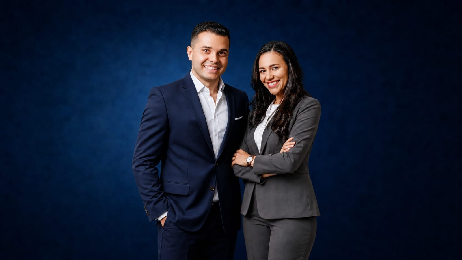 Os sócios da Alva Negócios Imobiliários, sorrindo